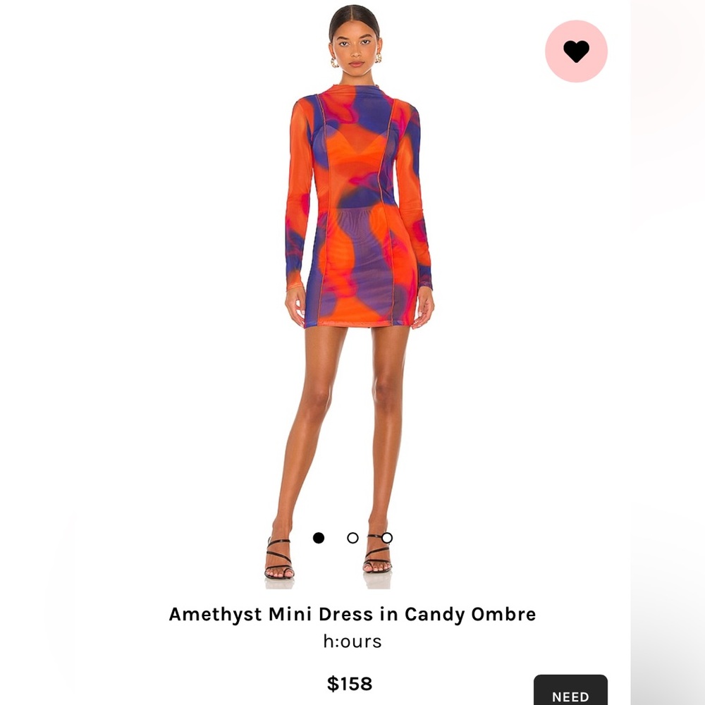 h:ours dress - Amethyst Mini Dress in Candy Ombre, XS